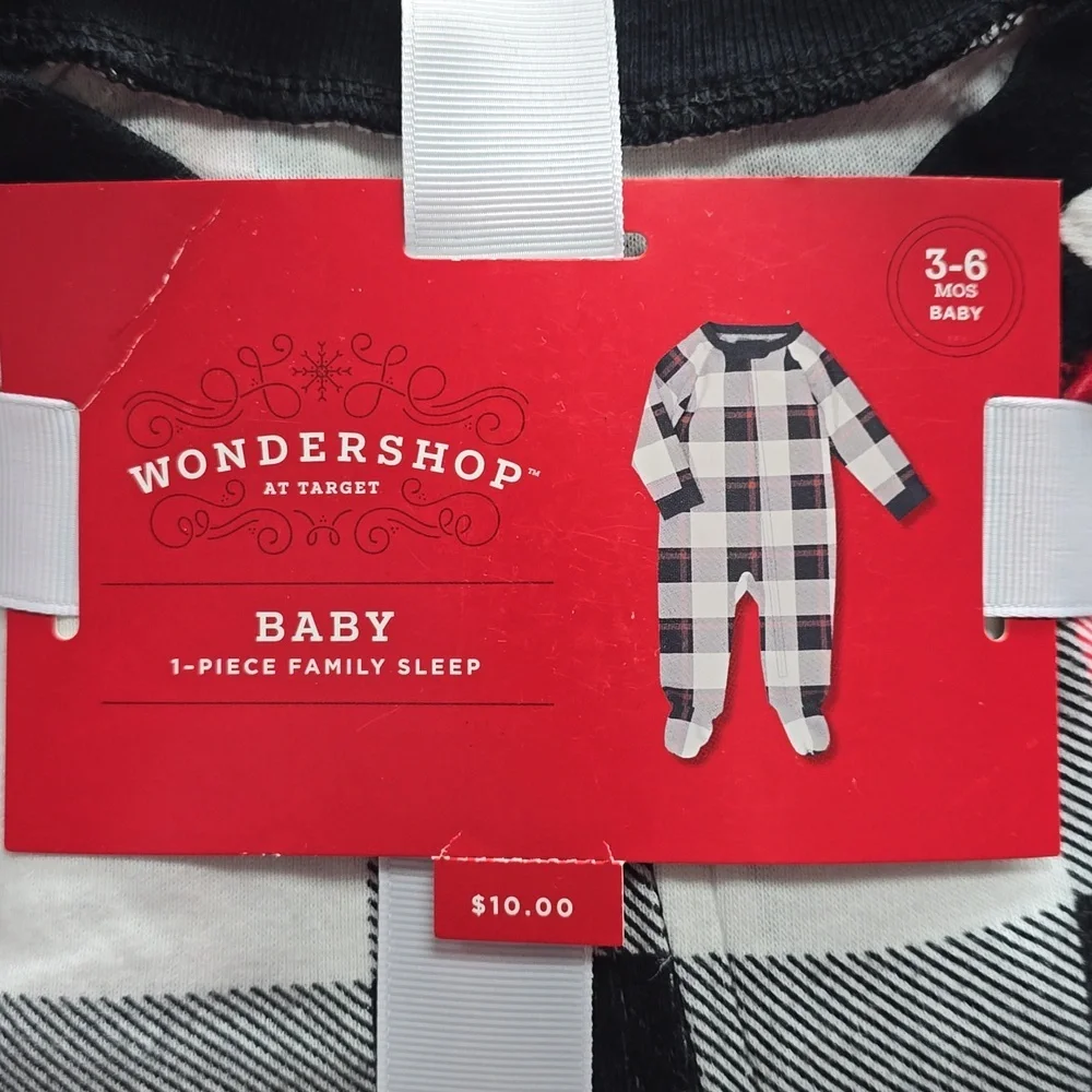 Baby Buffalo Check Matching Family Footed Pajama | Wondershop | 3-6 mos